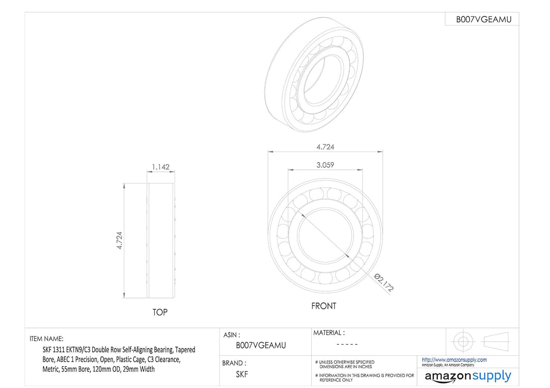 SKF Pendelkugellager 1311 EKTN9/C3