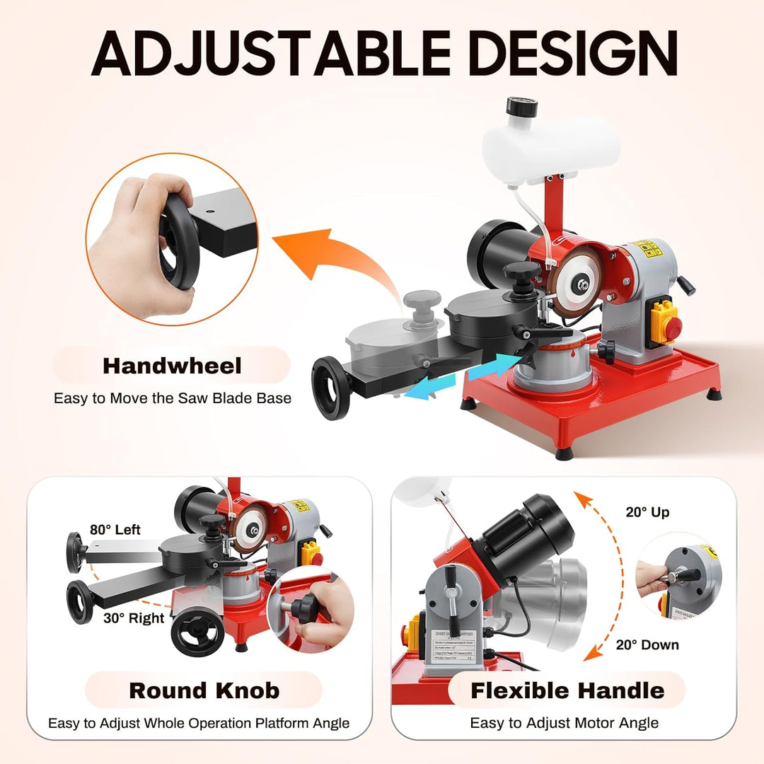 Sägeblatt Schärfgerät 370W, 2850rpm Sägeblattschärfgerät Kreissägeblatt Schärfgerät Schärfmaschine f