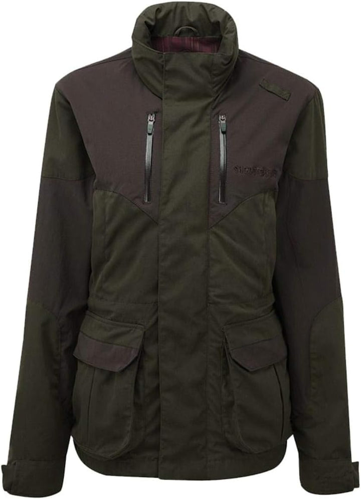 Highland Jacket Damen-dunkle Olive Braun, L