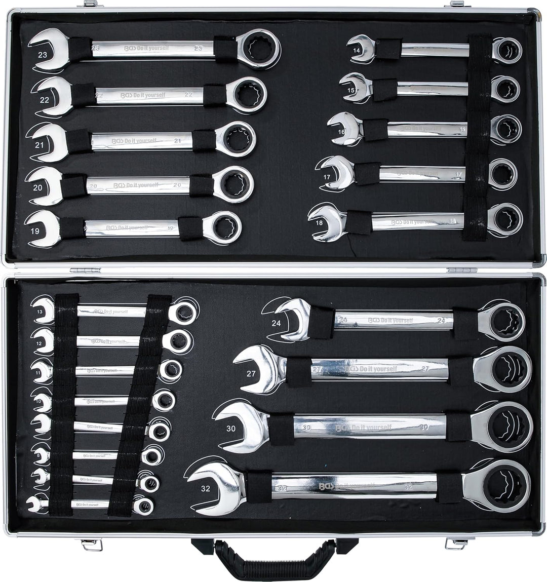 BGS Do it yourself 30009 | Ratschenring-Maulschlüssel-Satz | SW 6 - 32 mm | 22-tlg., 22-tlg.