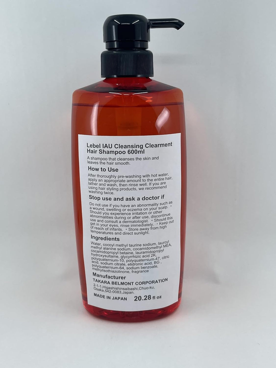 Lebel IAU Cleansing Clearment Hair Shampoo, 600 ml