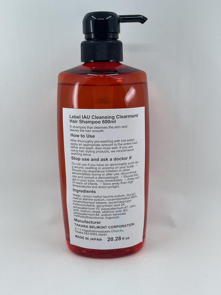 Lebel IAU Cleansing Clearment Hair Shampoo, 600 ml