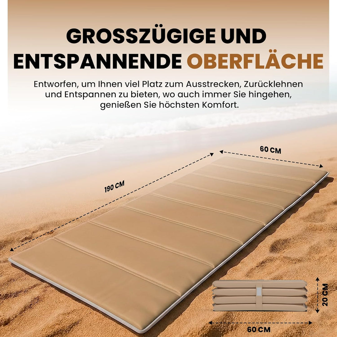 StarK 4in1 Strandmatte Wasserhängematte für Pool und Strand - Faltbare Camping Isomatte 190cmx60cm -