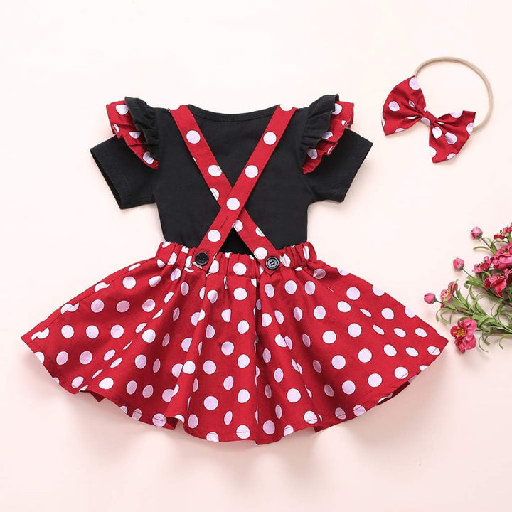 Baby Mädchen Röcke Set Kleinkind Overall Kleid Ostern Kleidung kurze Ärmel Shirt + Strumpfhalter Roc