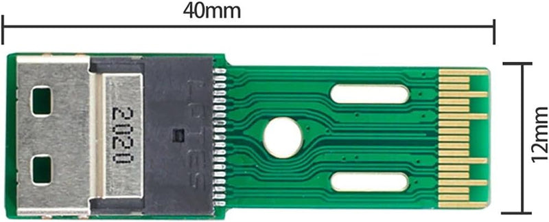 CY ChenYang SFF-8654 PCI-E Slimline SAS 4i 38Pin Stecker auf SFF-8654 SAS 4.0 38Pin Buchse SFF-8654