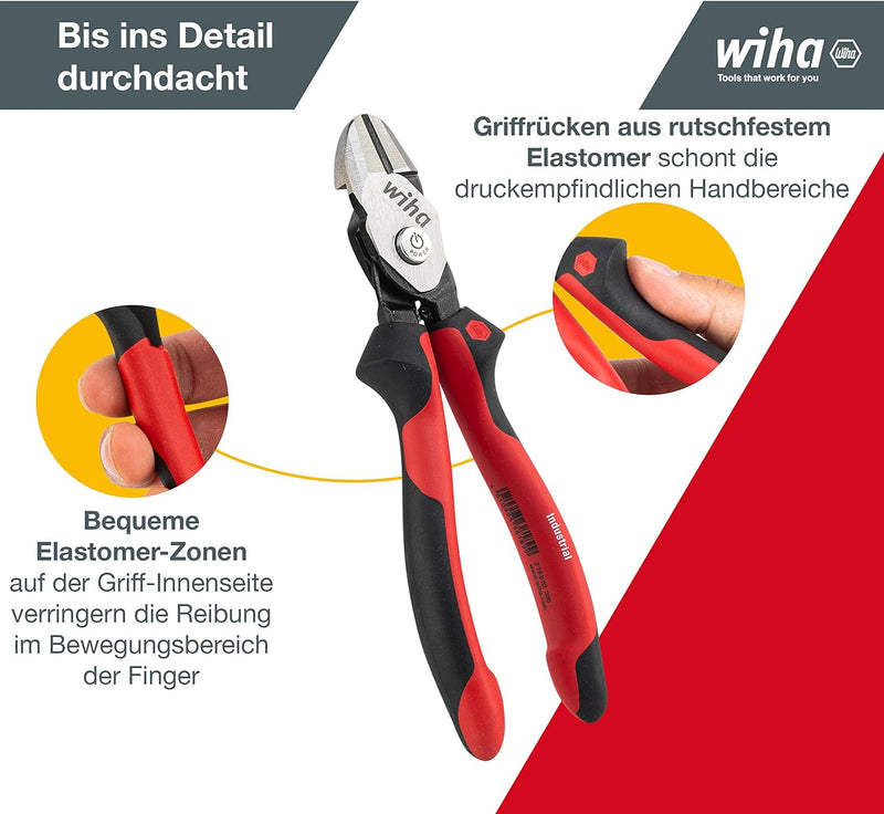 Wiha Hochleistungs-Seitenschneider BiCut Industrial mit DynamicJoint (38189) umschaltbar Industrial,