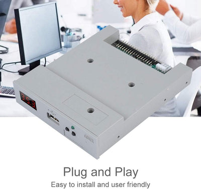 Eboxer ABS Laufwerk SFR1M44-U100 3,5 Zoll 1,44 MB USB-SSD-Diskettenlaufwerk-Emulator Plug & Play (we