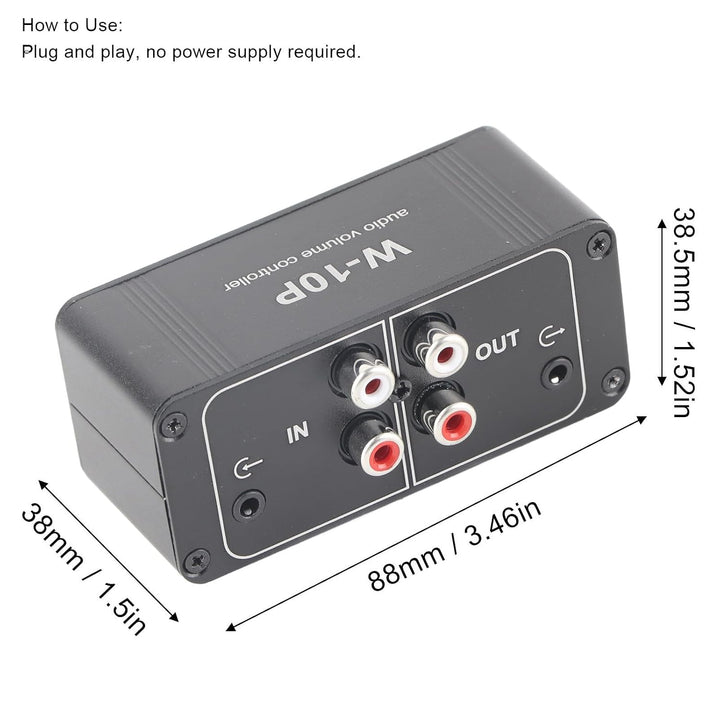 Kopfhörerverstärker Stereo Lautstärkeregler Mini Audio Vorverstärker mit 3,5-mm-Cinch-Buchse - Headp