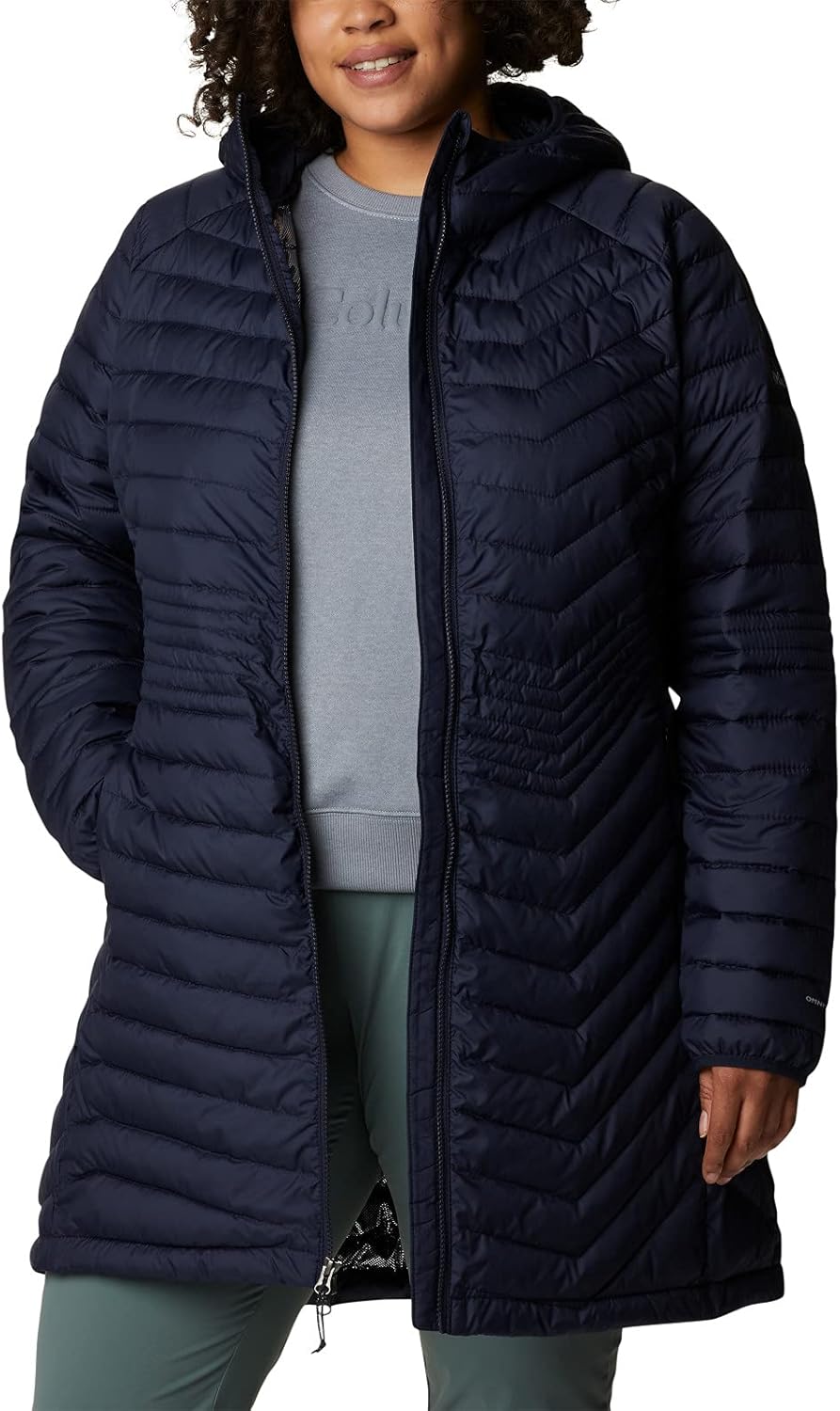 Columbia Powder Lite Mid Damenjacke S Dark Nocturnal, S Dark Nocturnal