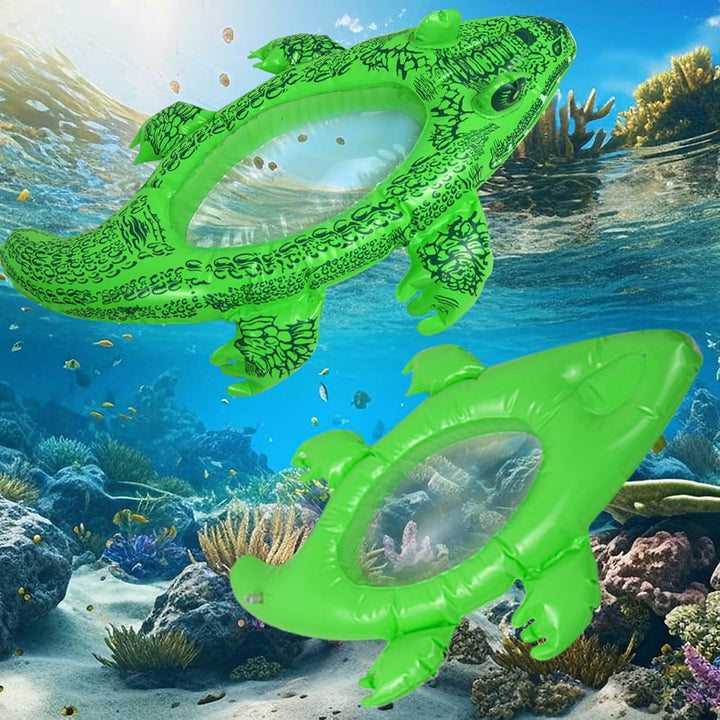 Balakaka Aufblasbare Pool-Schwimmer 62x40x11cm, Cartoon Krokodil Designs Aufblasbare Pool Flösse Tra