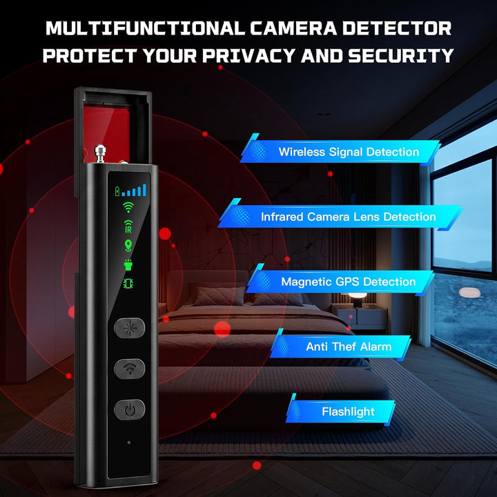 Wanzen Detektor Kamera Detektor Versteckte Kamera Detektor mit 5 Stufen Hidden Camera Detector RF Wi
