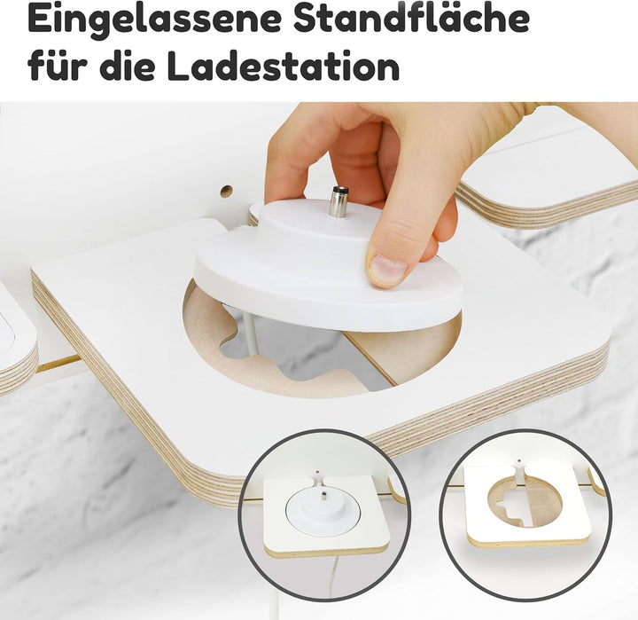 stadtecken Kinder Holzregal für Toniebox & Tonies – Wolkenform | Platz für ca. 27 Tonies | Wandregal