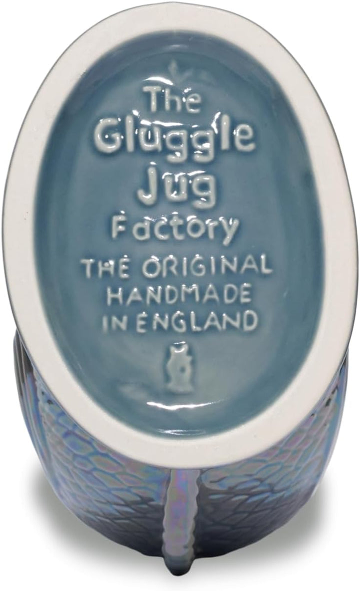 Karaffe XL Dunkelgrau schimmernd – 1,2 l – Original Gluggle Jug aus England – Wasserkrug mit Glucker