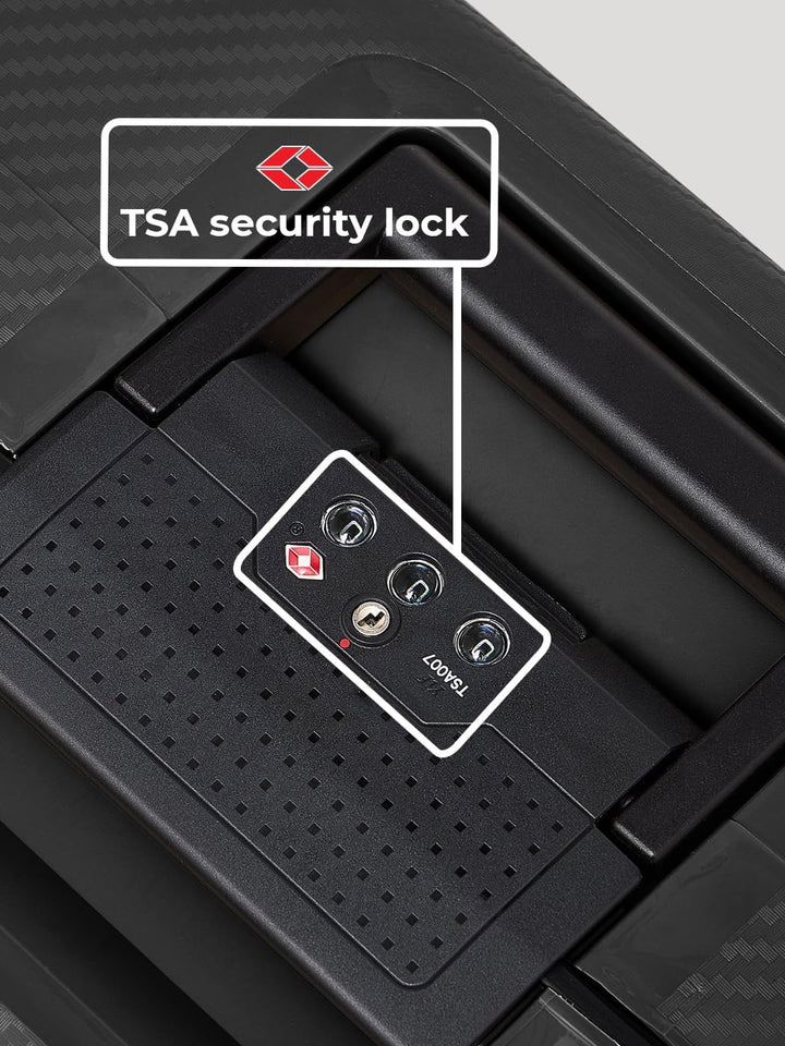 REDOLZ Hartschalen Check-in Koffer ohne Reissverschluss | 3-Punkt-Verschluss-System | Grosser XL Tro