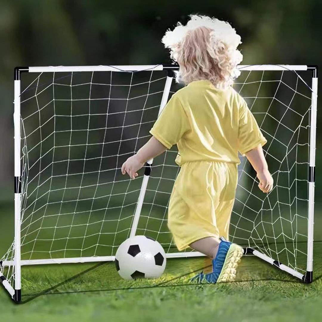 Tragbares Fussballtor - Einseitiges Rebound-Fussballtor Mit Netz, Aufblasbarem Fussball Und Luftpump