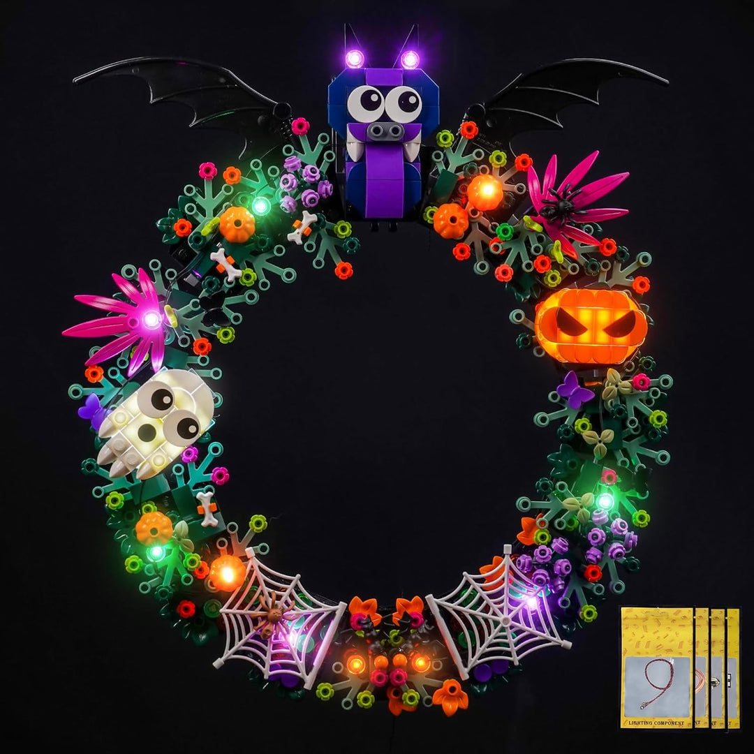 BrickBling Licht-Kit Kompatibel mit Lego Halloween Wreath 40825 (Kein Modell), Dekorationsbeleuchtun