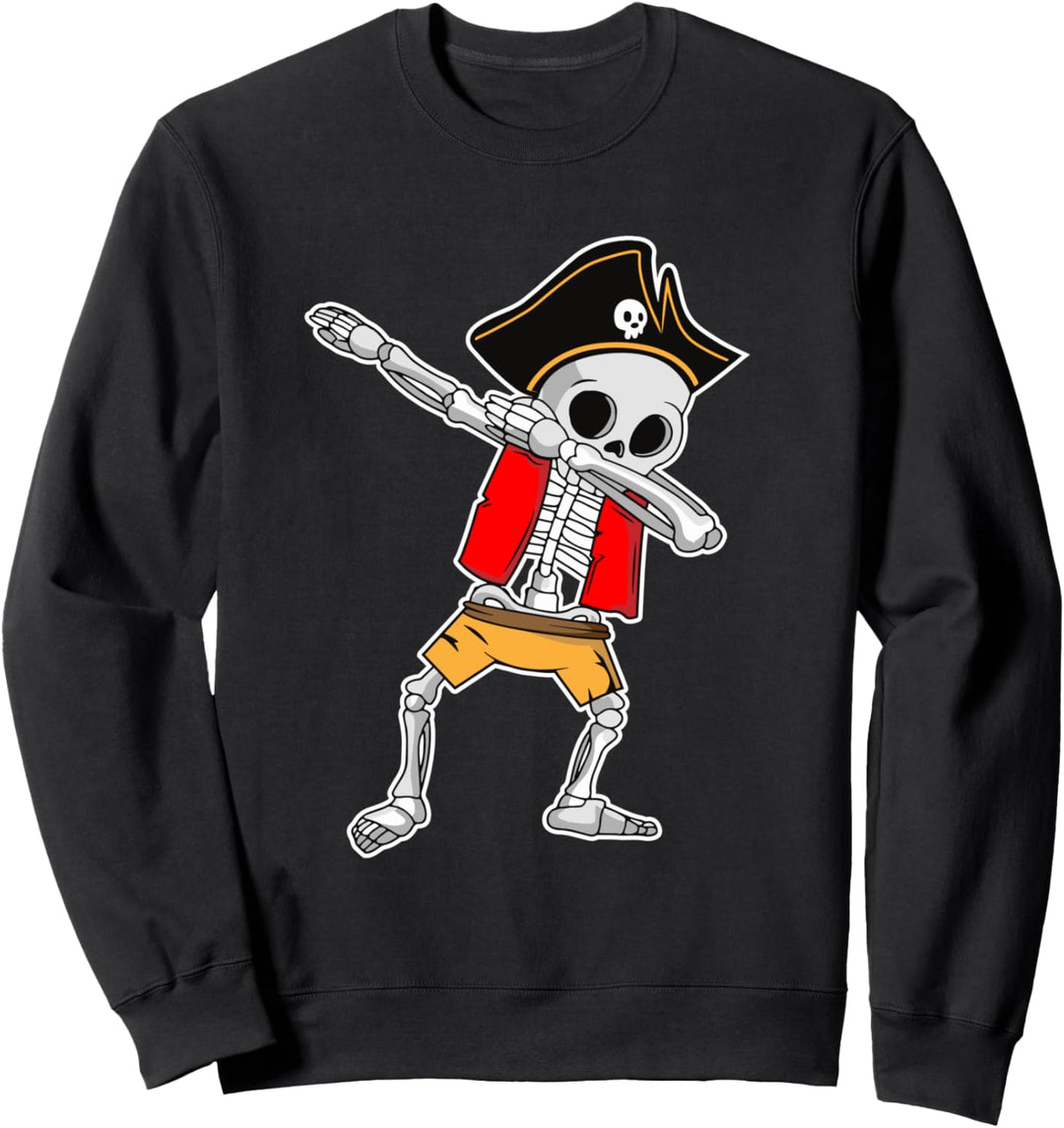 Dabbing Skelett Pirat I Halloween Kostüm I Piraten Sweatshirt