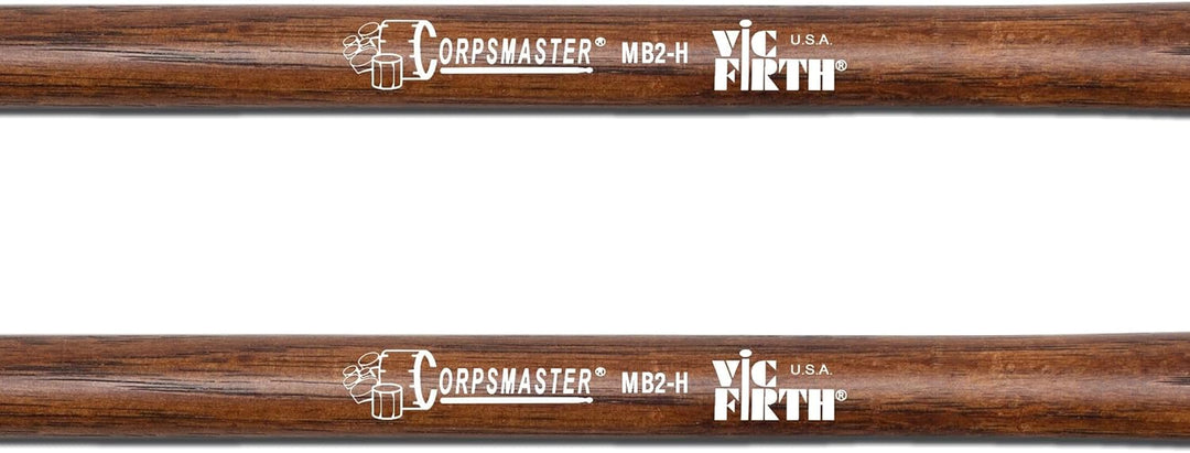 VIC FIRTH Bass Mallets MB2-H Corpsmaster Serie Hard Medium Head, Hard Medium Head