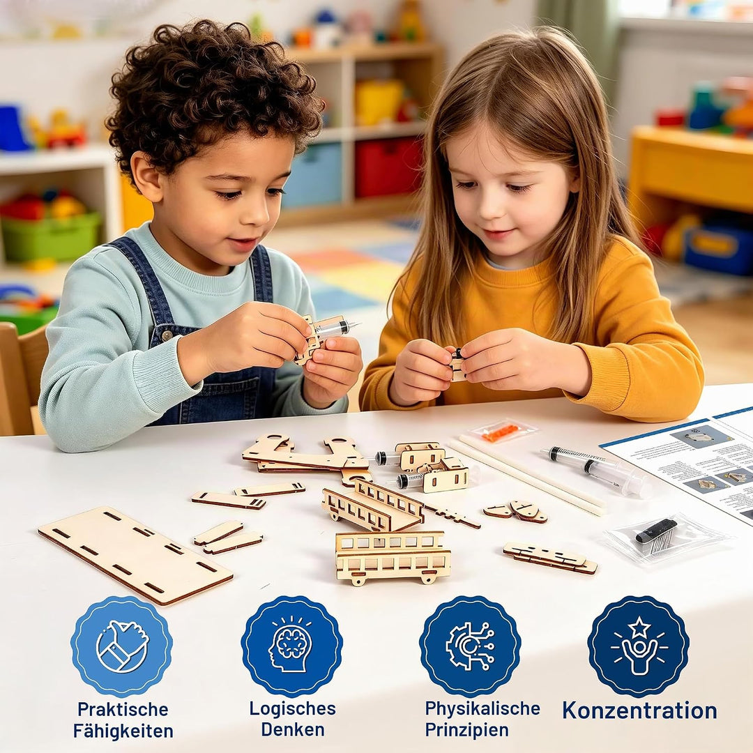 Sitodier 6 individuelle Mint-Experimentiersets für Kinder, Experimentierset aus Holz, Mint-Spielzeug