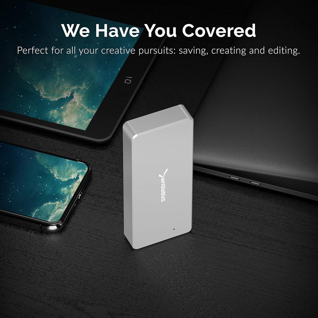 SABRENT NVMe Gehäuse, m2 SSD Adapter 10Gbps (M-Key) Robustes wasserdichtes [IP67], Werkzeuglos (EC-W