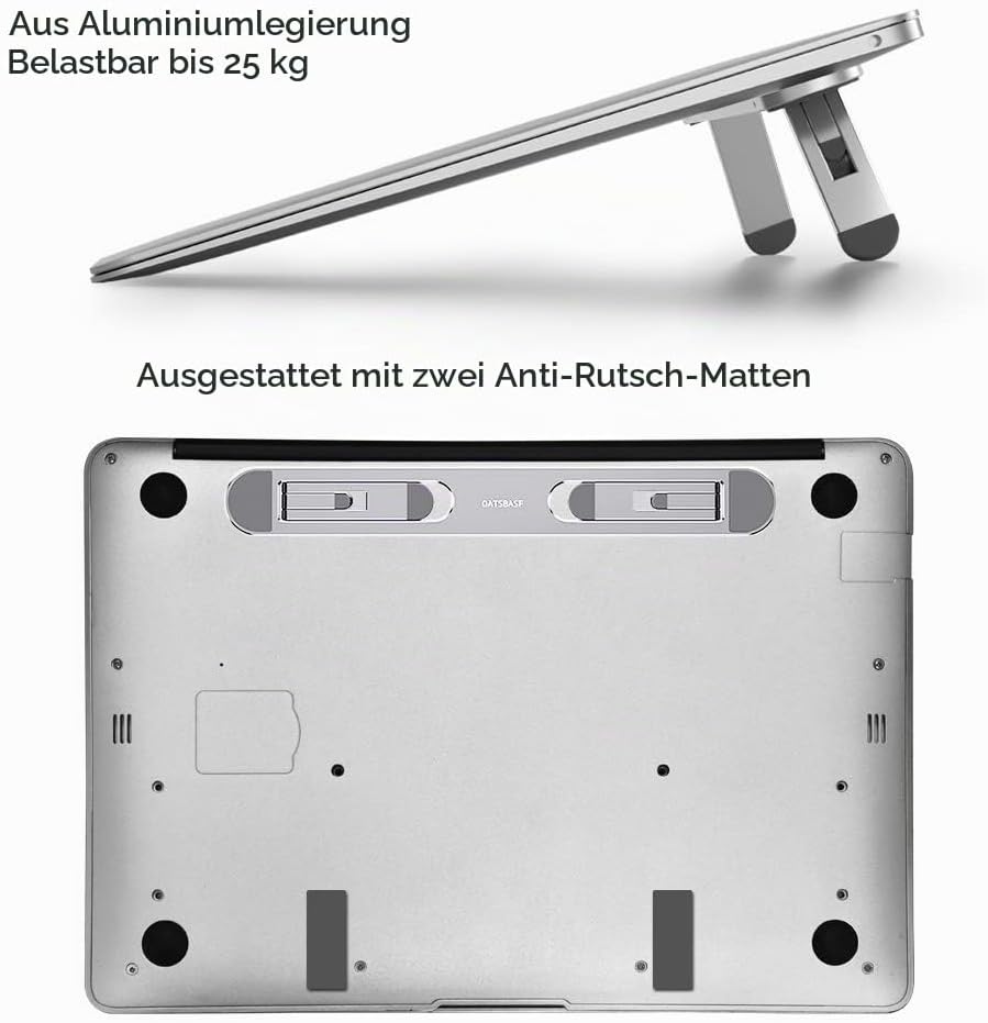 nediea Laptop-Ständer für Schreibtisch, Laptop-Kühlständer, Tastaturerhöhung, ergonomischer Laptop-A