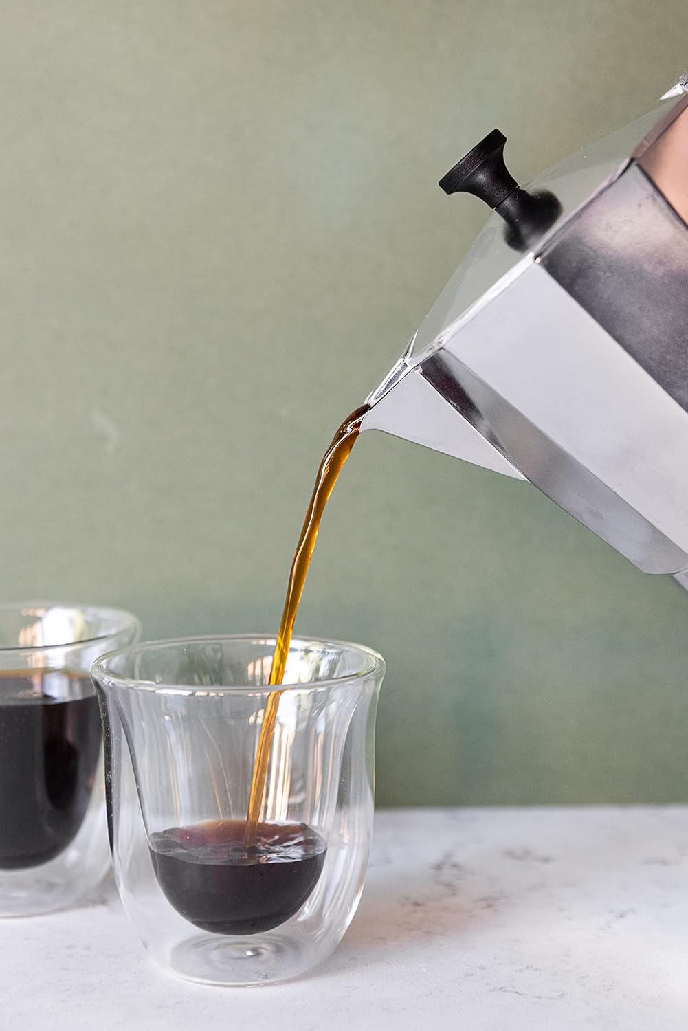 La Cafetière Venice Espressokocher, Aluminium Silberfarben Six Cup, Silberfarben Six Cup