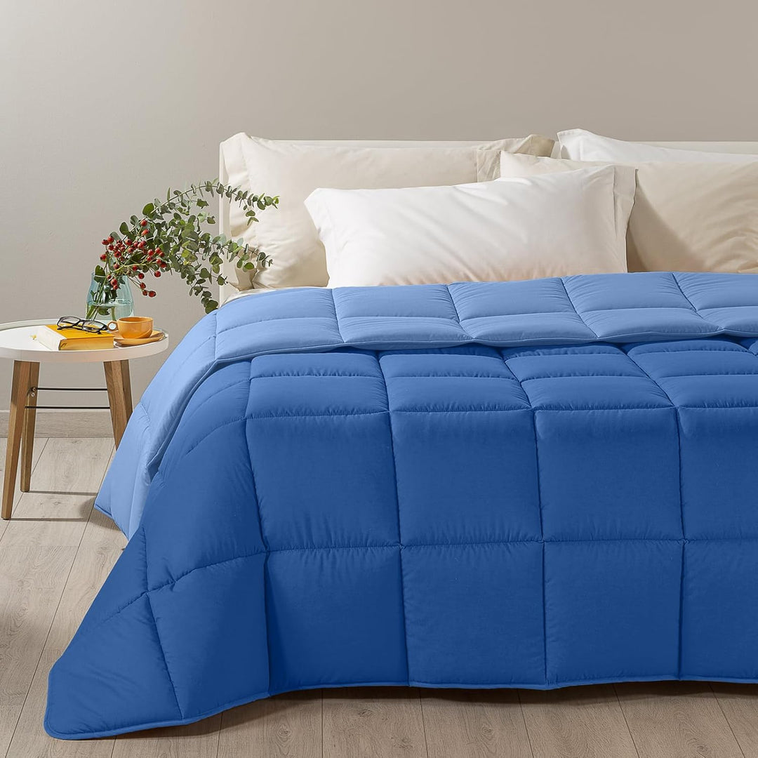 Caleffi - Moderne Steppdecke für französisches Bett und Halbblau Regina Kornblumenblau, Regina Kornb