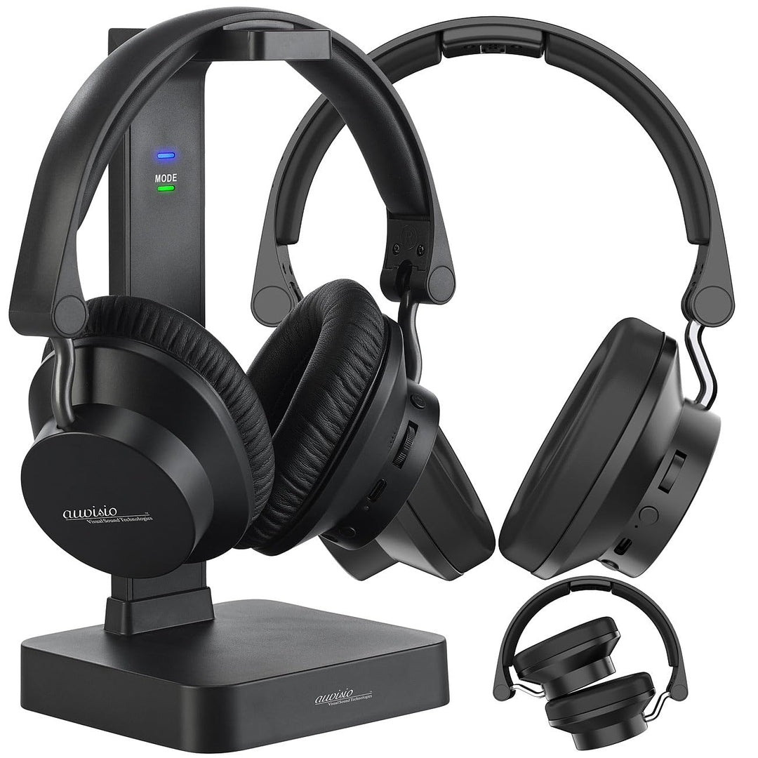 auvisio Headset: 2 Digitale Funkkopfhörer & Hörverstärker, 98 db TV-Modus, Ton-Balance (komfortable