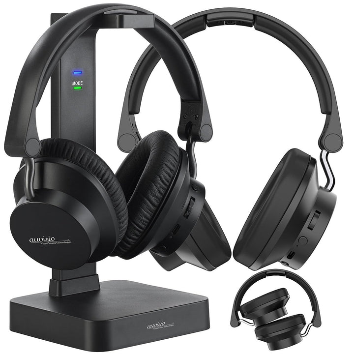 auvisio Headset: 2 Digitale Funkkopfhörer & Hörverstärker, 98 db TV-Modus, Ton-Balance (komfortable