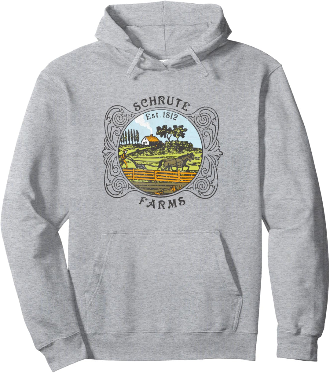 The Office Schrute Farms Jahrgang Illustration Pullover Hoodie