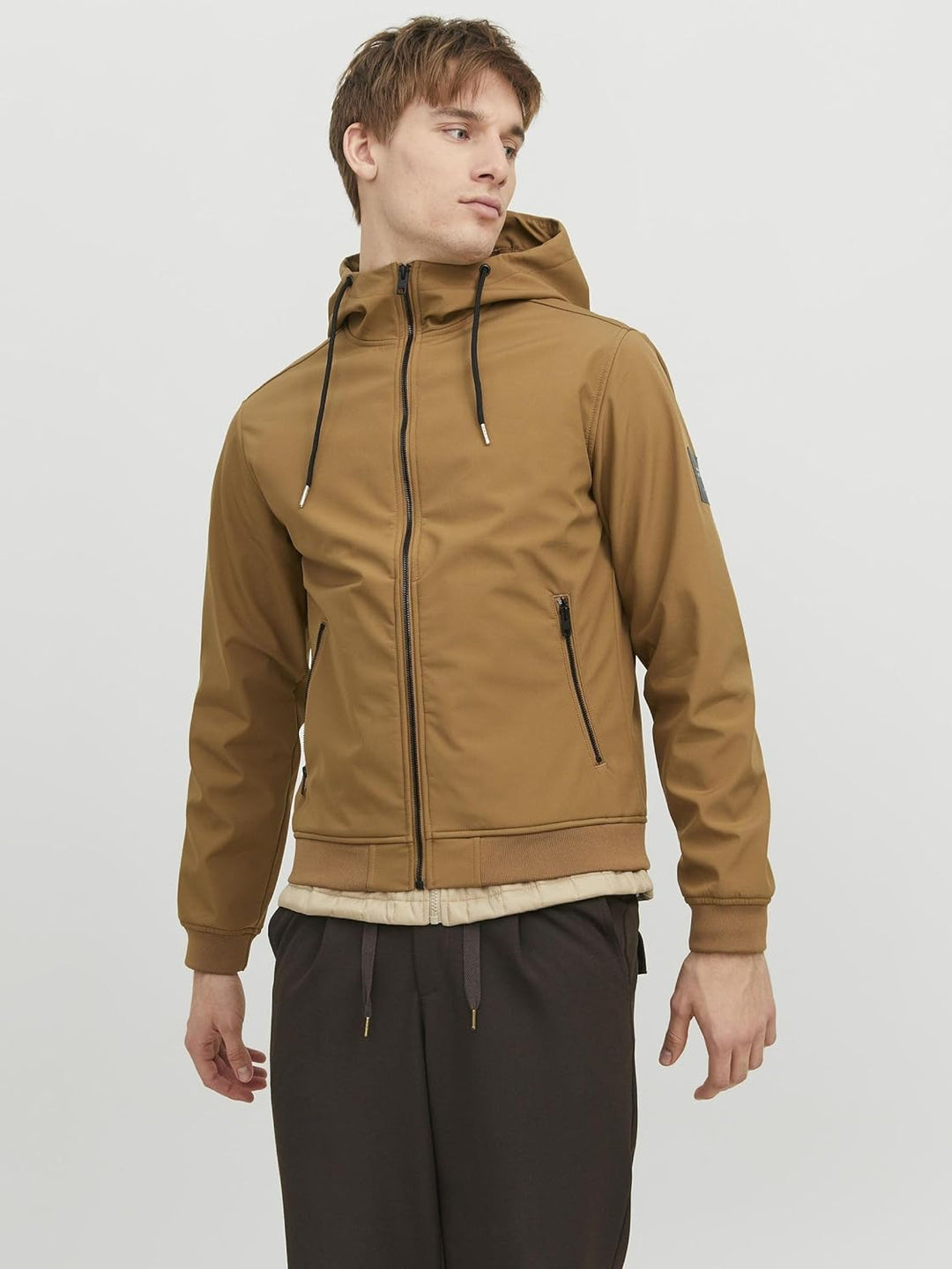 JACK & JONES Male Softshell Jacke Softshell Jacke, Otter