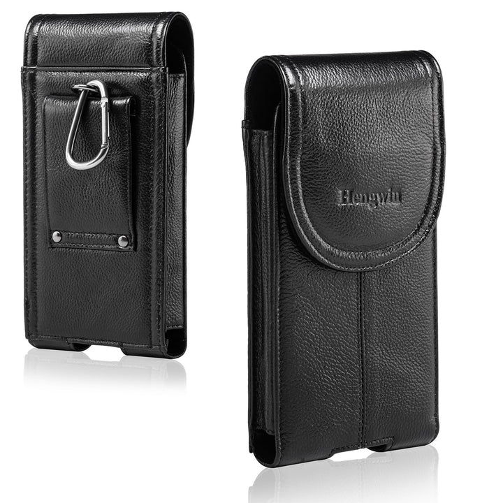 Hengwin Echtes Leder Handy Holster, Gürteltasche mit Gürtelclip für iPhone 14 Plus, 14 Pro Max, 13 P
