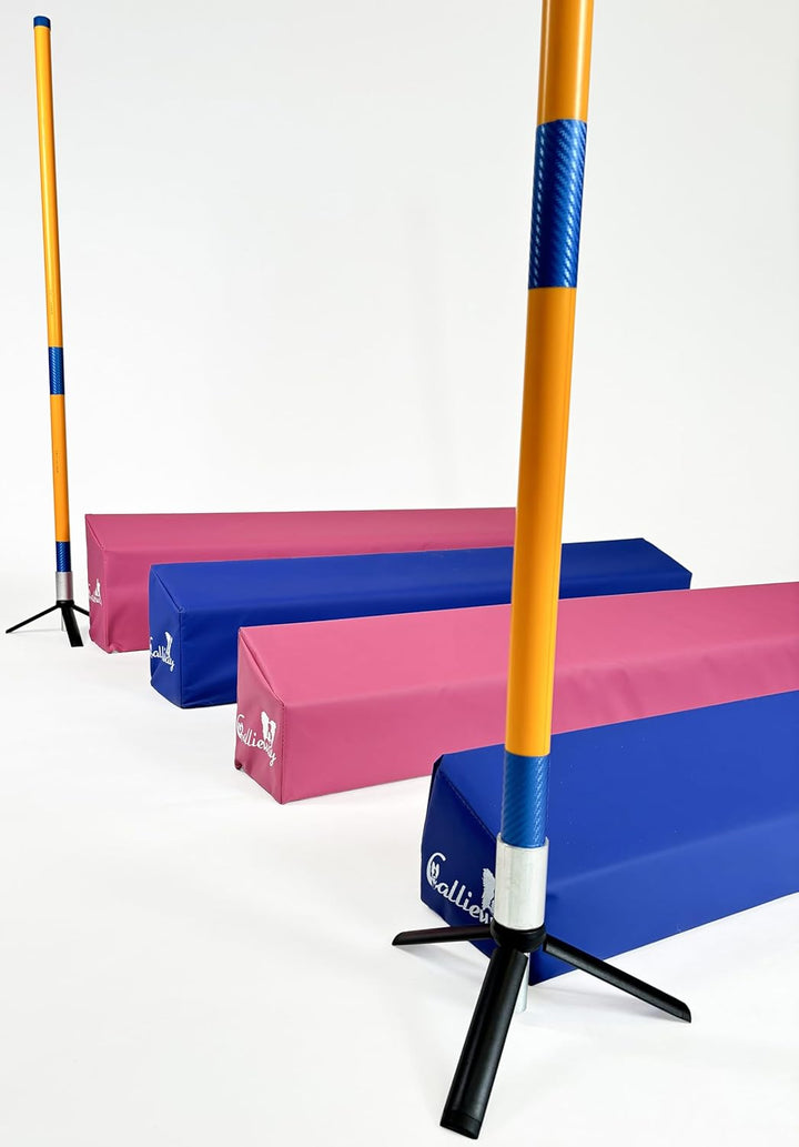 Callieway Agility Soft-Weitsprung - FCI konform (inkl. 4 Ecksteher in orange) blau/himbeer inkl. Eck
