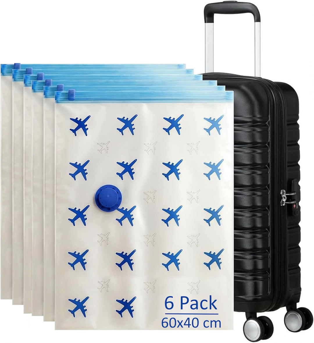Lavatelli Ultimate Travel Set mit kabelloser USB-C Pumpe & 12 Vakuumbeuteln (6x 40x45 + 6x 40x60 cm)