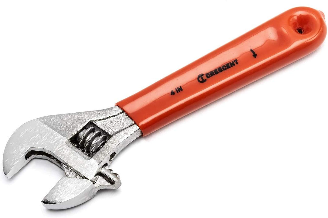 Crescent AC24CVS 10,2 cm (4 Zoll) verchromter verstellbarer Schraubenschlüssel, mit Sechskant-Backen