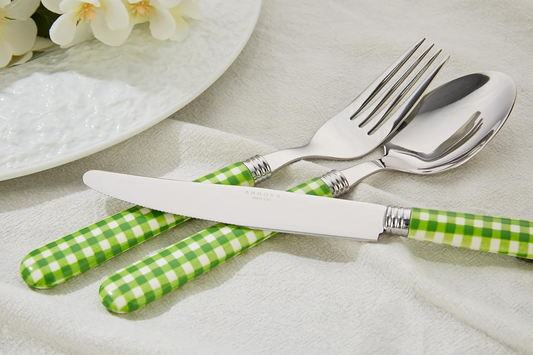 ANNOVA Besteckset, 20-teilig, Griff aus Edelstahl - 4 x Tafelmesser; 4 x Tafelgabeln; 4 x Salatgabel