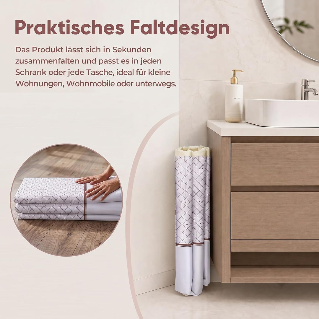 Faltbare Badewanne für Erwachsene,Sitzbadewanne Outdoor, Grau Hellgrau, Hellgrau