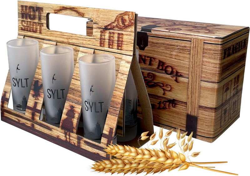 3forCologne Schnapsgläser 6,5cl | 6er Set | Sylt Skyline| Pinnchen, Shotgläser, Tequila, Vodka, Obst