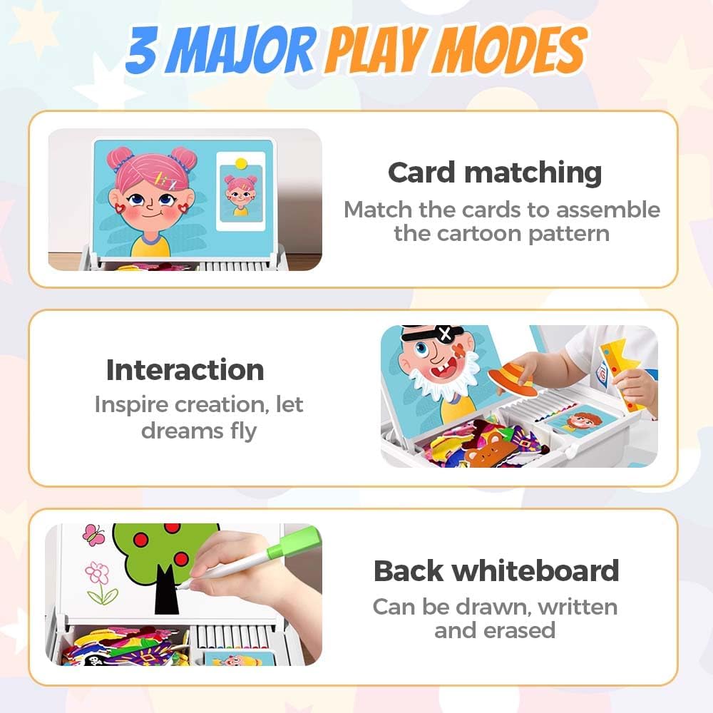 3 In 1 Magnetische Puzzle für Kinder, Neu Magnetspiel, Pädagogisches Magnetgeschenk Montessori Spiel
