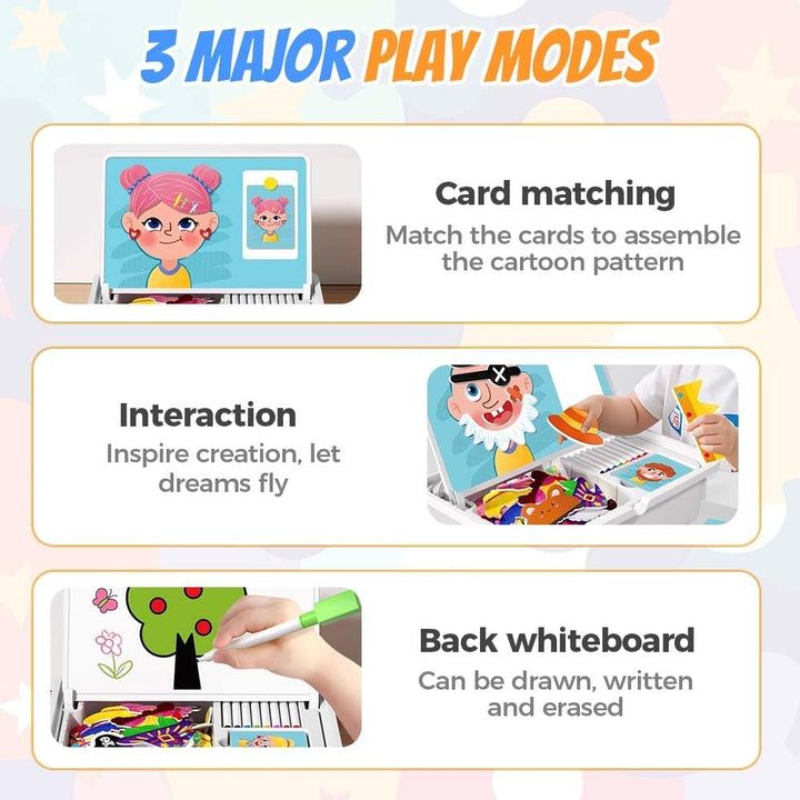 3 In 1 Magnetische Puzzle für Kinder, Neu Magnetspiel, Pädagogisches Magnetgeschenk Montessori Spiel