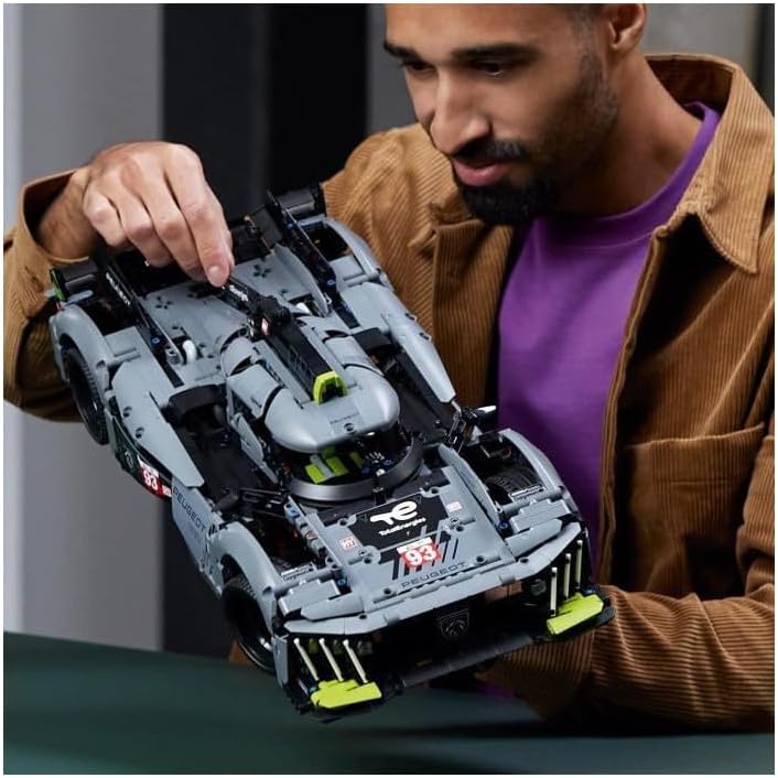 Lego 42156 Technic Peugeot 9X8 24H Le Mans Hybrid Hypercar, legendärer Rennwagen, Modellauto-Bausatz