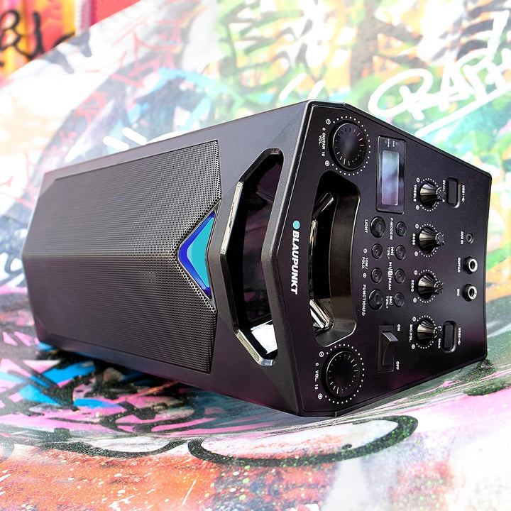 BLAUPUNKT PS 500 Party-Lautsprecher, Musikanlage mit integriertem Akku, 40W RMS, Bluetooth, USB, Aux