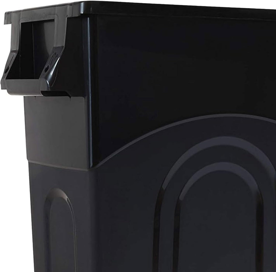 United Lösungen ti0032 highboy Sammelbehälter in schwarz, schwarz, 4er-Packung 4er-Packung Schwarz,