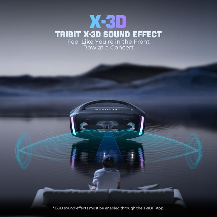 TRIBIT StormBox Blast 2 Bluetooth Lautsprecher Gross, 200W Outdoor Lautsprecher - Subwoofer, XBass,