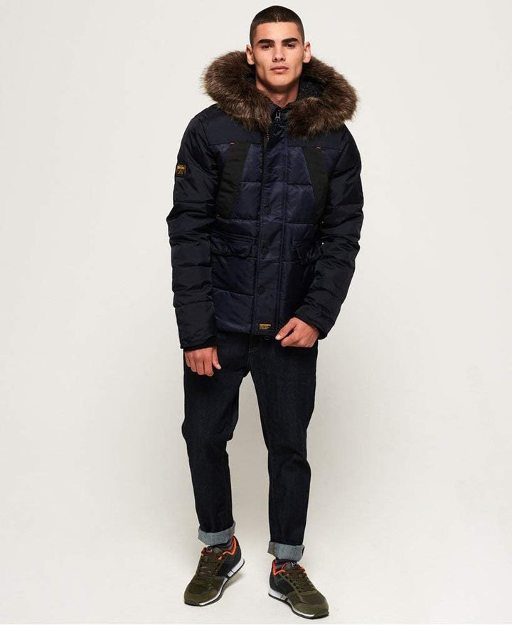 Superdry Herren Chinook Jacke Marineblau L