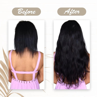 Hetto Echthaar Tressen Extensions Schwarz 50cm Tressen Echthaar Extensions Remy Extensions Tressen E
