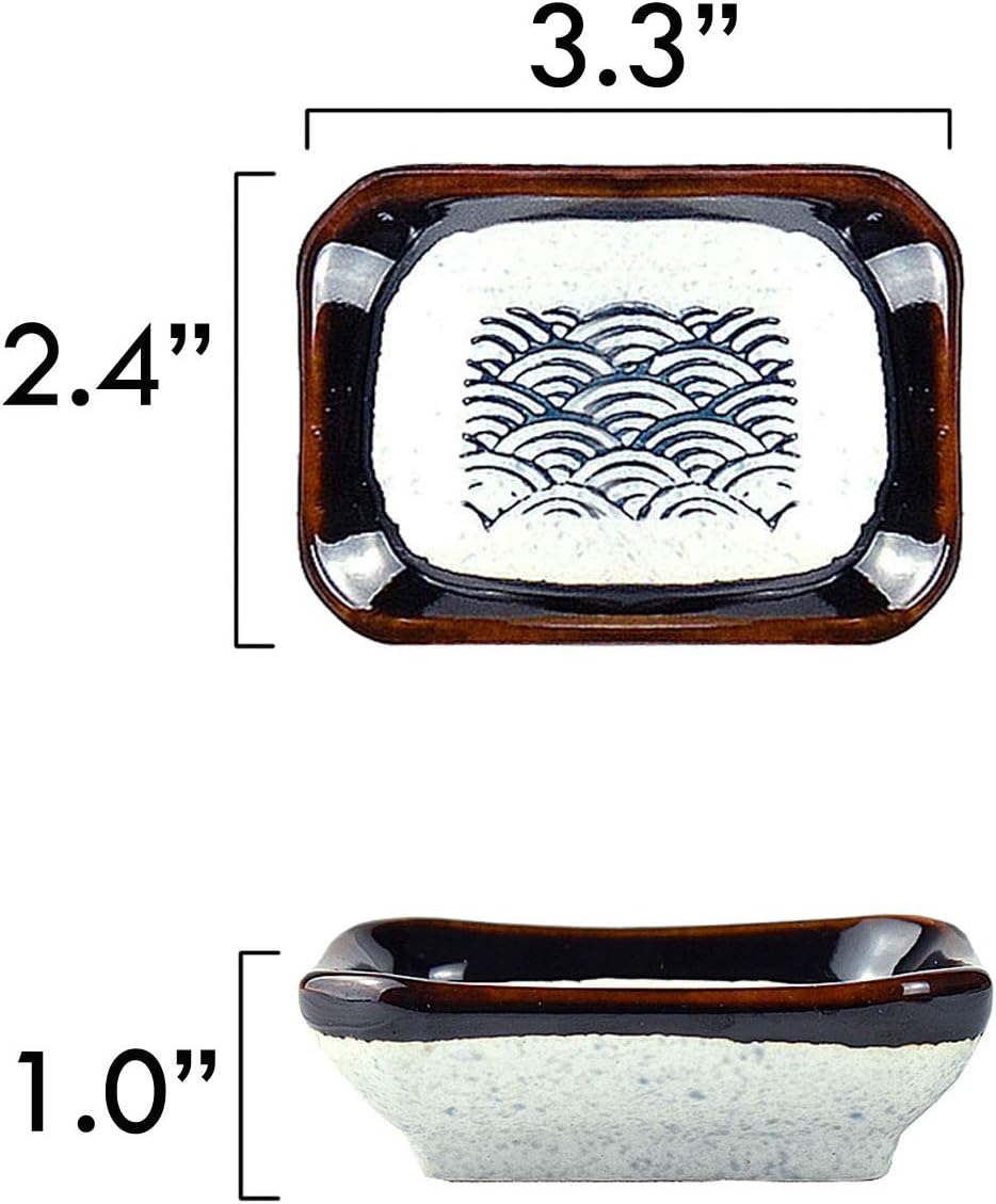 Artcome 8 Stück Japanisches Keramik Sushi Platte Geschirr Set für Hochzeit Housewarming - 2 Sushi Pl