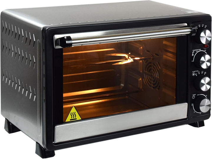 Syntrox Germany 30 Liter Mini Stand Backofen mit Umluft und Drehspiess Miniofen Minibackofen Pizzaof