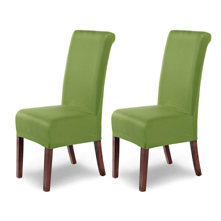SCHEFFLER-Home Stuhlbezug Marie Grün / 2er Set elastische Stuhlbezüge mit Fleckschutz/wasserabweisen