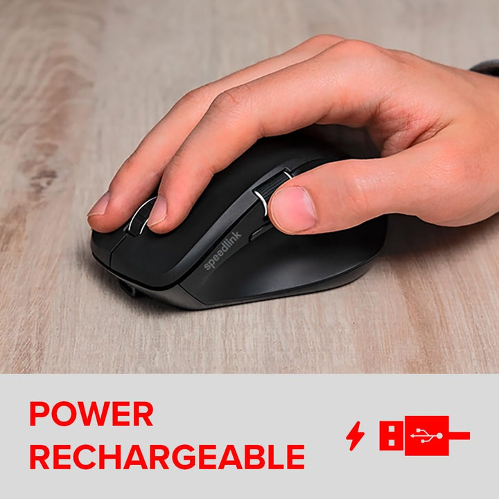 Speedlink Libera Silent Mouse - Bluetooth Maus kabellos, leise, 2 Bluetooth Profile & USB 2.4GHz, Da